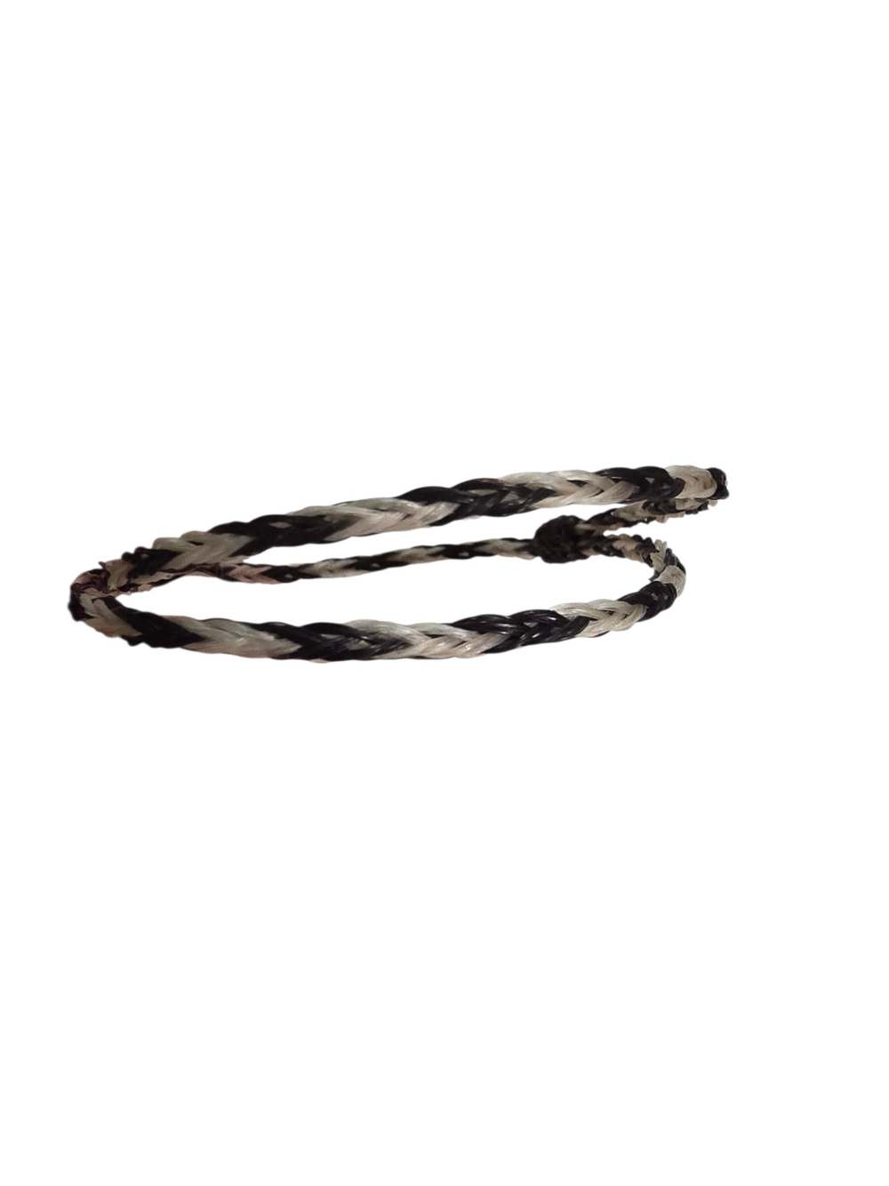 Horse Hair Braided Duo-Tone Women’s Bracelet - Black & White